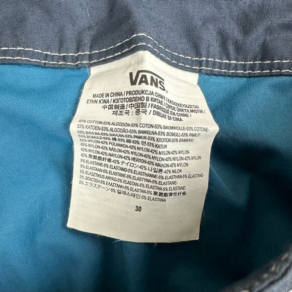 Vans Era Classic Hidden Print Board Shorts Stretch Cinch Fly Cargo Pocket - Picture 4 of 10